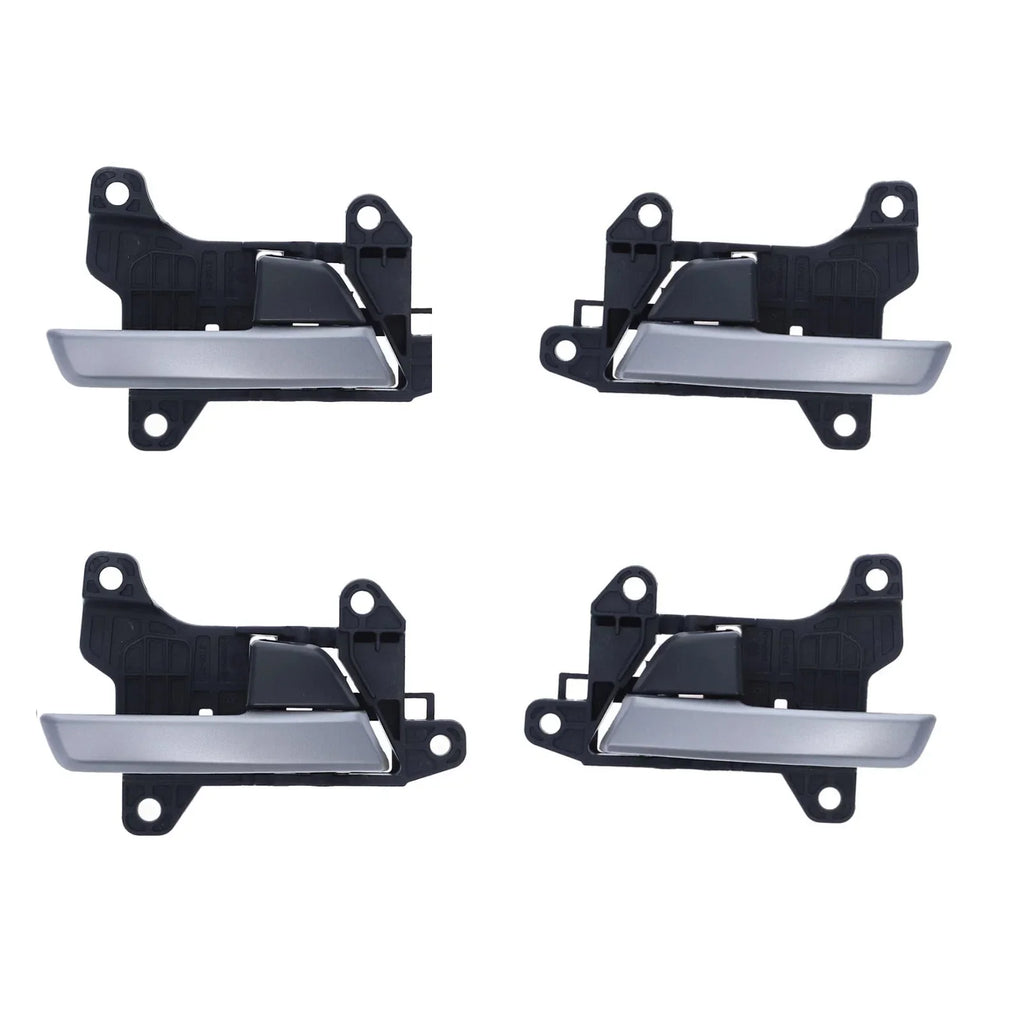 4pcs Silver Inner Door Handle, Black Base for Hyundai Elantra (2012-2016)