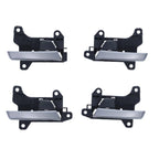 4pcs Silver Inner Door Handle, Black Base for Hyundai Elantra (2012-2016)