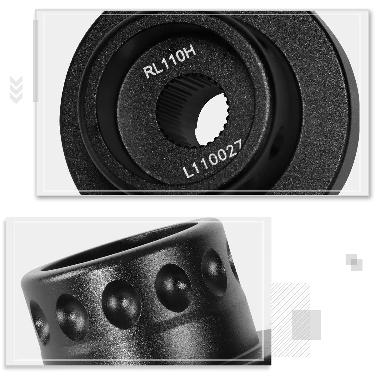 NRG Short Hub Adapter for Honda Civic (92–95) / Accord (90–93) NRG-SRK-RL110H-BK