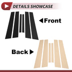 6pcs Door Pillar Window Trim for Nissan Sentra (2007–2012) Black