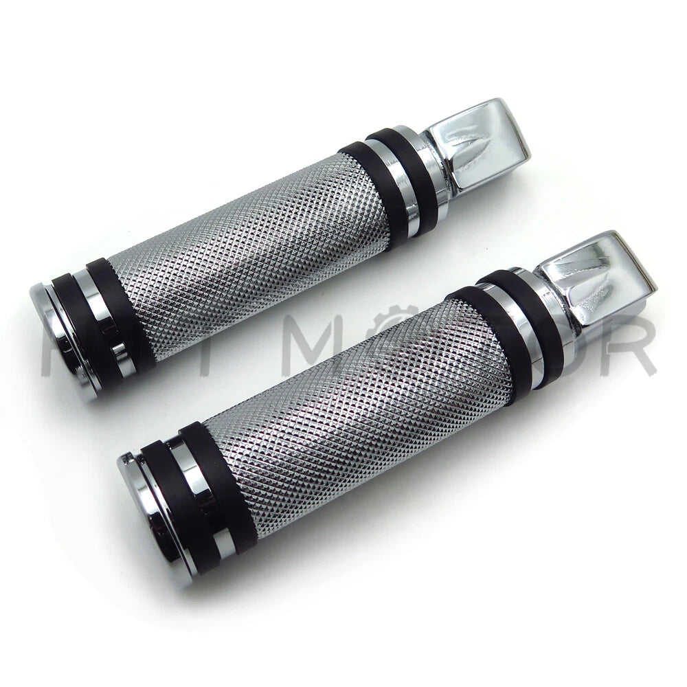 Diamond Chrome Footpegs for Kawasaki Vulcan 900 Custom (2006–2023)