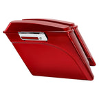 5" Red Stretched Extended Hard Saddlebags for Harley Street Road Glide (1993–2013)