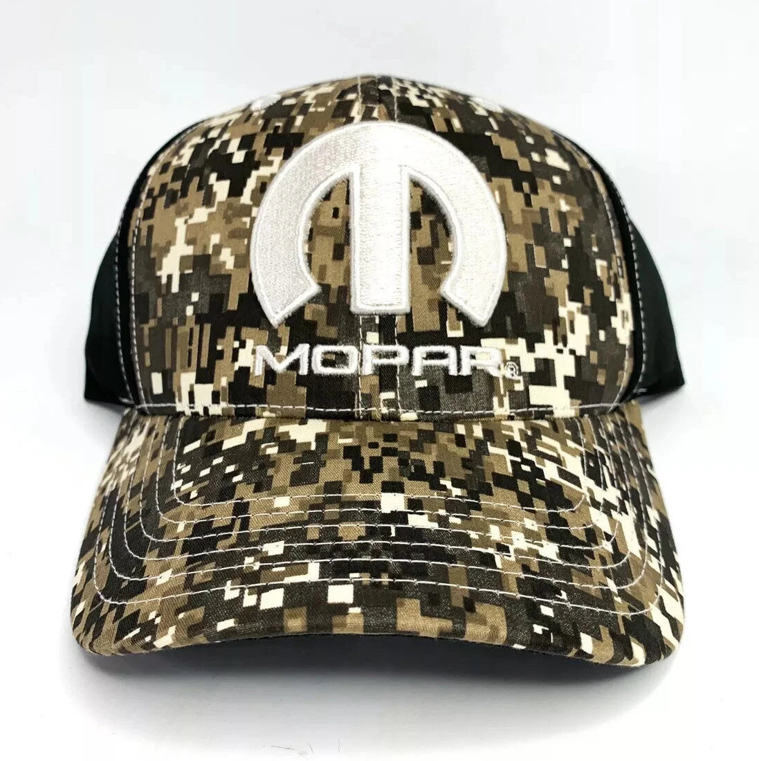 Licensed Mopar Logo Digital Camo Hat with White Emblem for Dodge (Universal)