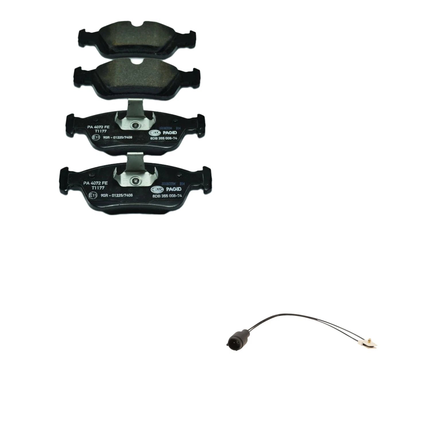 Hella Front Low-Met Disc Brake Pad w/Sensor for BMW E30 E36 (1992–2023)