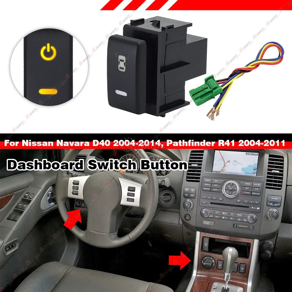 LED Dashboard Control Switch Button 1x for Nissan Patrol Titan Pathfinder Navara
