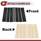 8 Pcs Door Pillar Window Trim for Ford Flex (2009–2015) Black