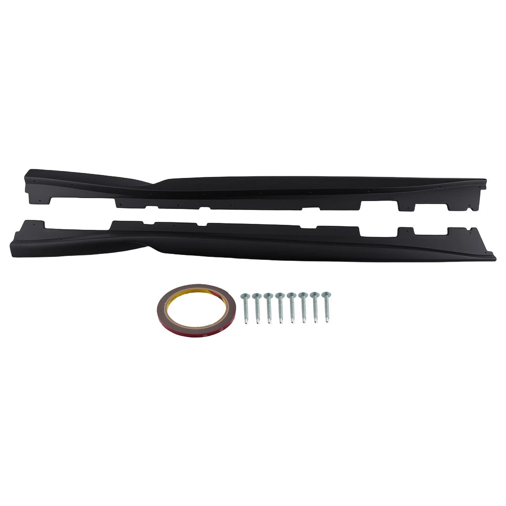 2X ABS Side Skirt Extension Panel Kit for Chevrolet Camaro (2016–2020) Matte Black