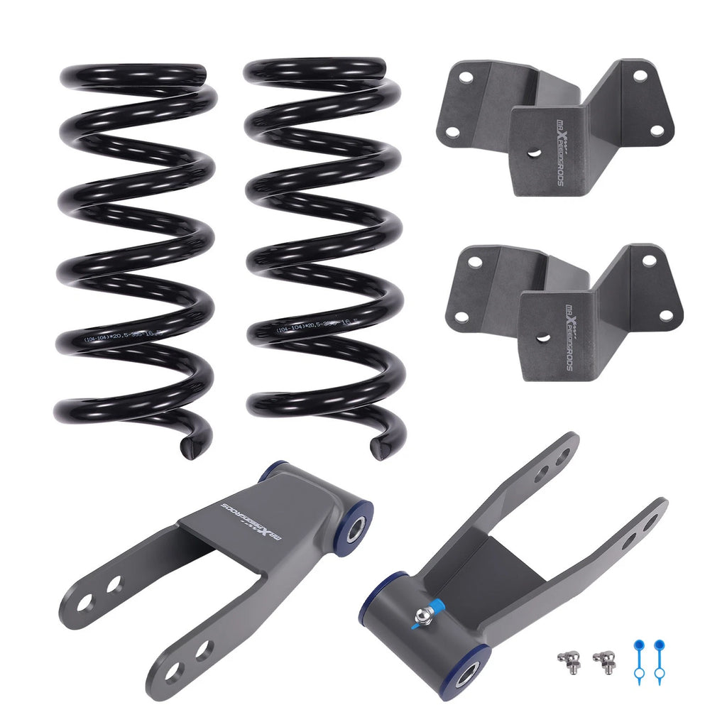 3" Front & 3-4" Rear Drop Kit for Chevy Silverado GMC Sierra C1500 (1988–1998)