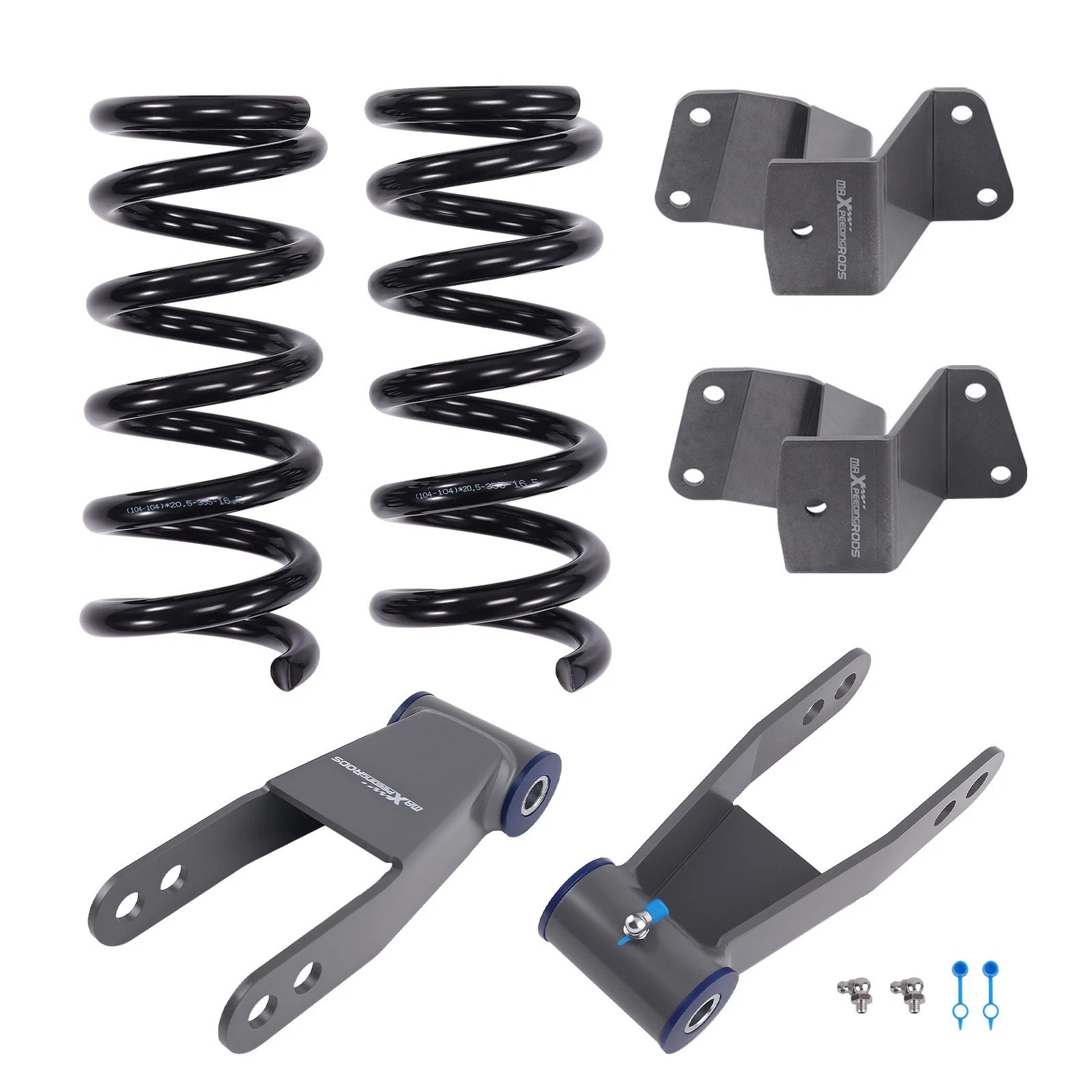 3" Front & 3-4" Rear Drop Kit for Chevy Silverado GMC Sierra C1500 (1988–1998)
