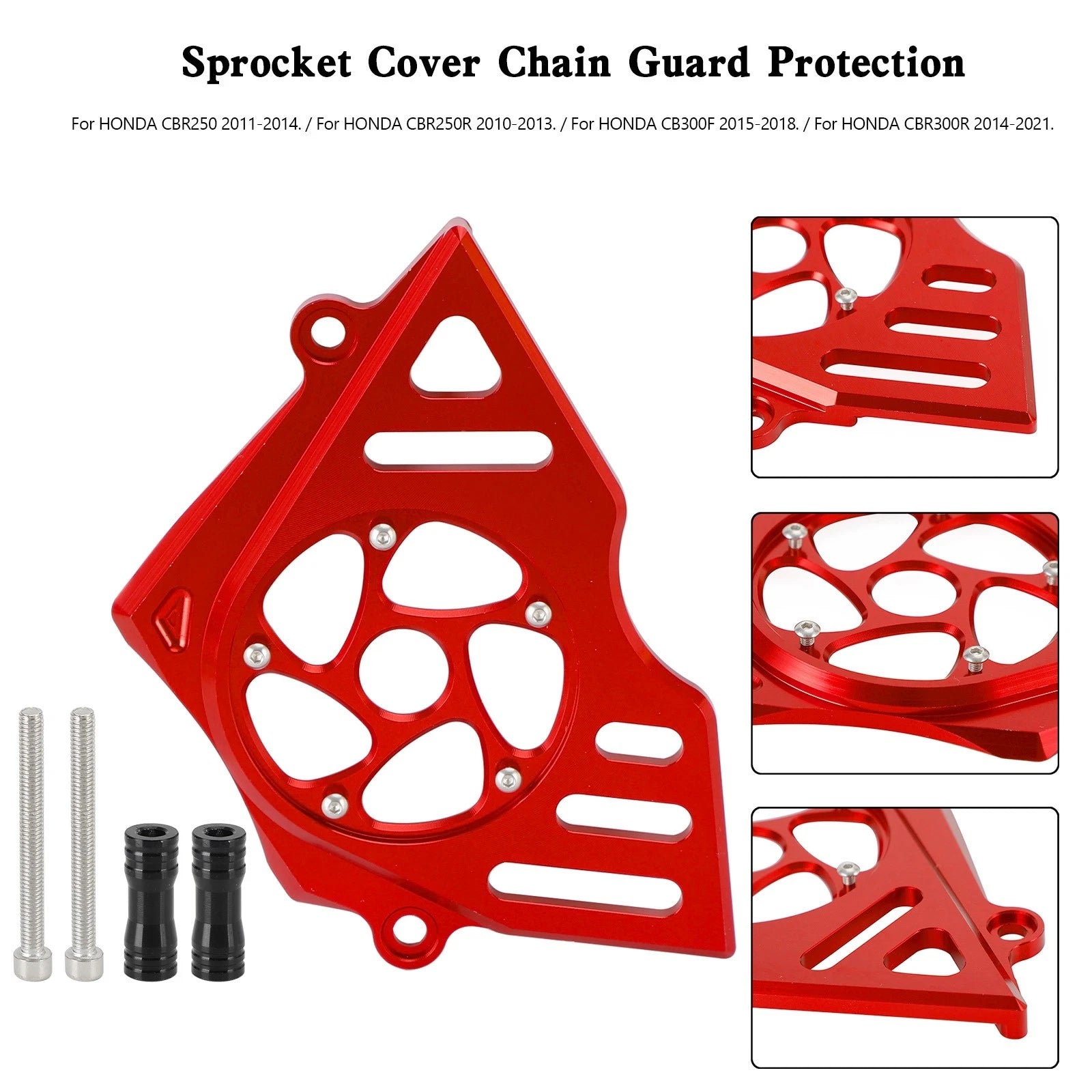 Front Sprocket Cover Chain Guard for Honda CBR250R CBR300R CB300F (2011–2019) Red