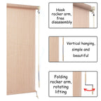 Roller Shade Blind for Deck Porch Balcony Patio (Light Filter Beige)