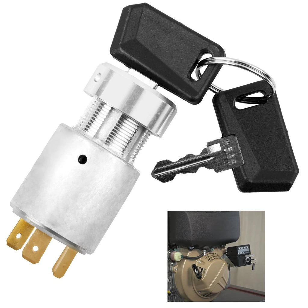 Ignition Switch with Keys for Kohler Diesel Lombardini Engines 