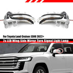 Clear LED Side Wing Mirror Turn Signal Lights for Toyota Land Cruiser J300