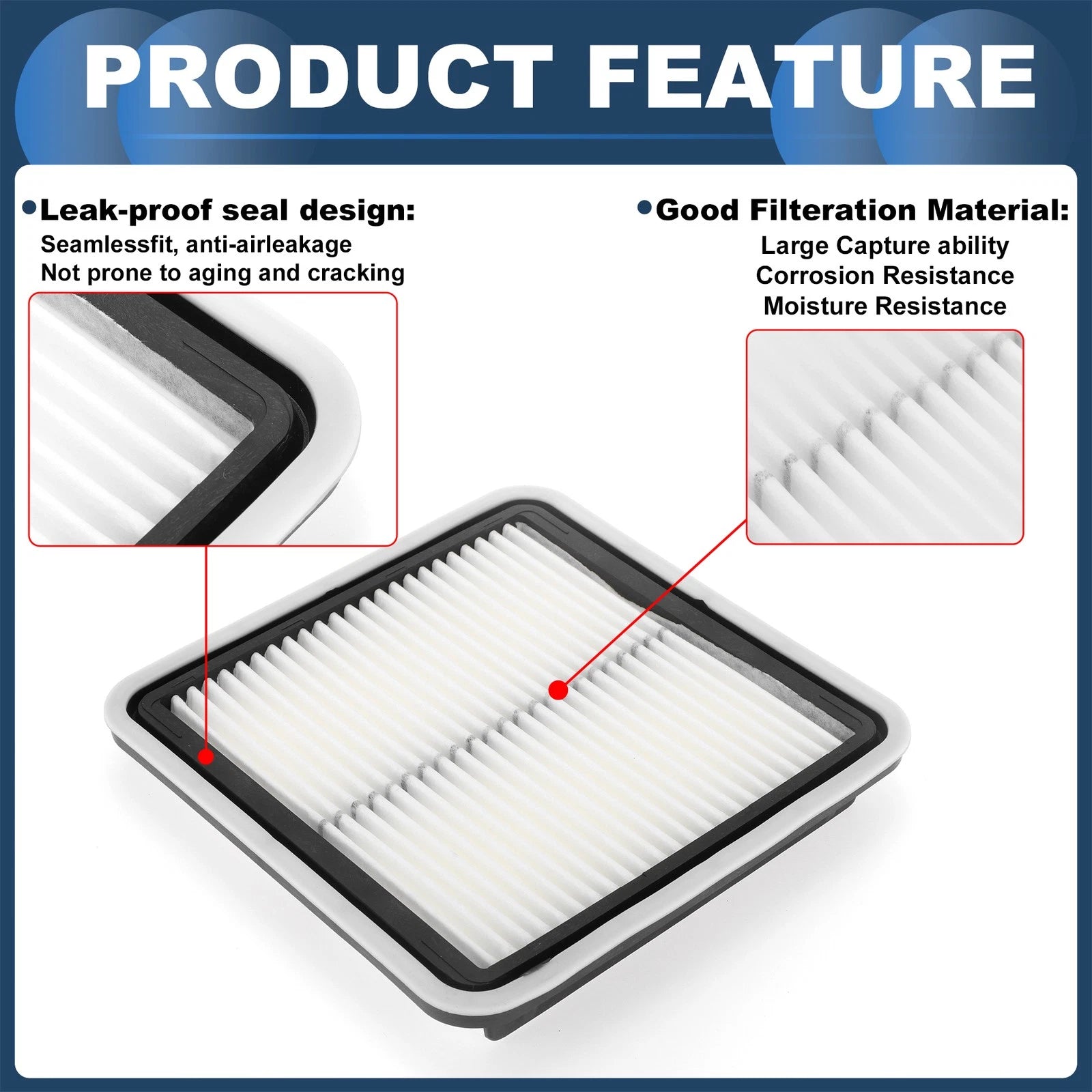 Set of 2 Engine Air Filters No.16546AA090 for Subaru Outback 2.5L (2005–2009)