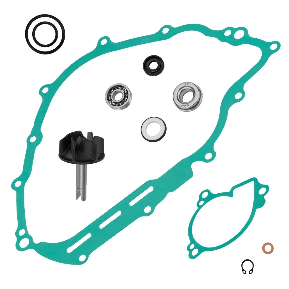 Water Pump Impeller Rebuild Kit for Yamaha Rhino Kodiak Viking Grizzly (2004–2020)