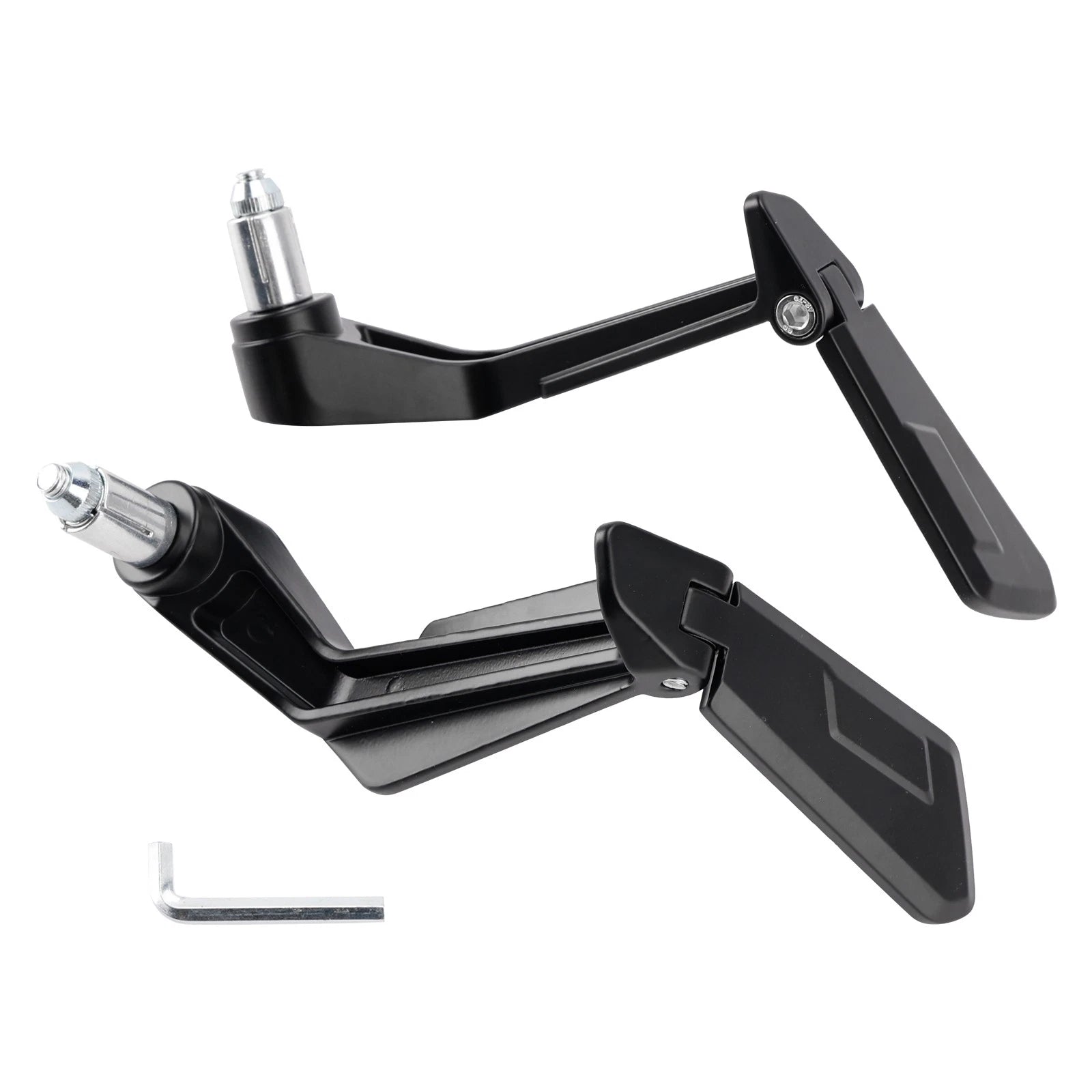 Handle Bar End Lever Protector with Folding Mirrors for Motorcycle (Universal)