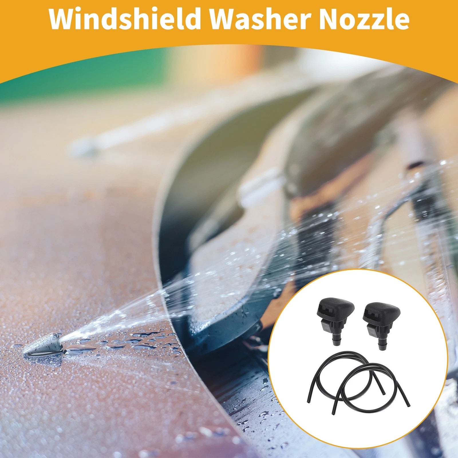 Windshield Washer Nozzle Kit 2X for Mazda 6 (2014–2017) No.KD4567510