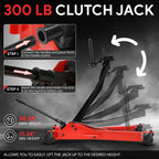 Clutch Jack Floor Jack Pump Handle for Universal Use (11.3-38.6in, 300lbs)