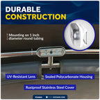 LED Bimini Top Light for Universal Use (Warm White, Stainless Steel Cover)