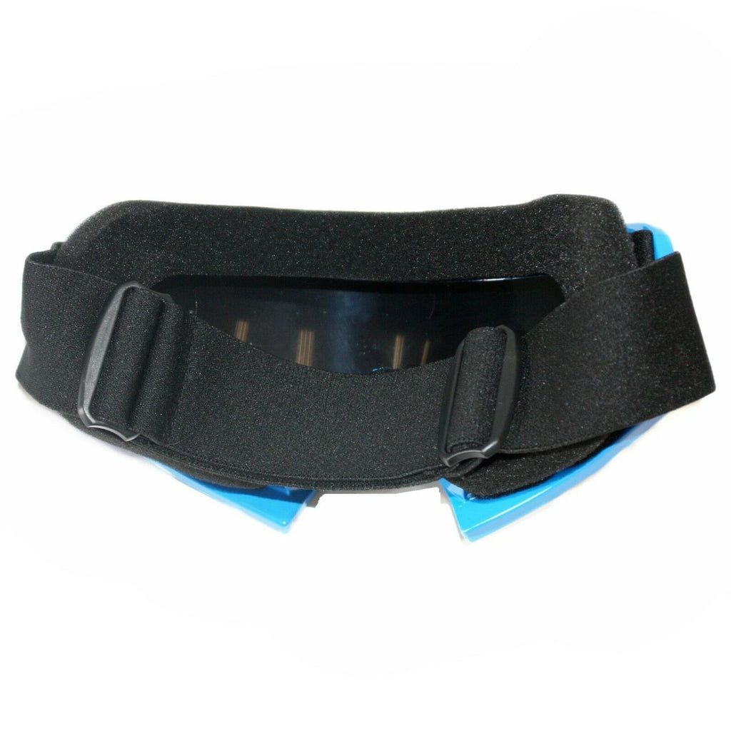 Tinted Blue Motocross Goggles for Motorbike MX (Anti-Fog, UV Protection)