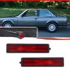 2X Red Lens Rear Bumper Side Marker Lights for BMW E30 E32 E34 (1982–1996)
