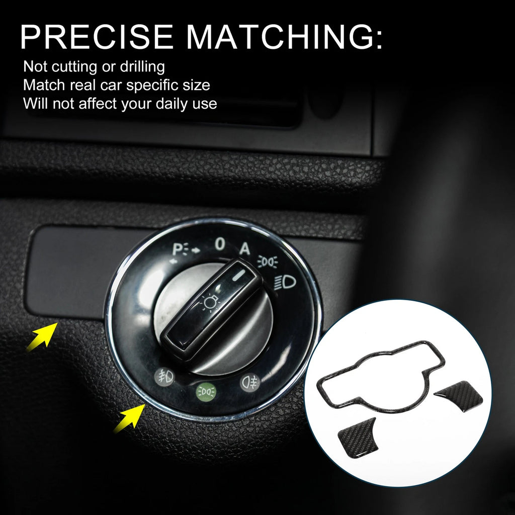 Headlight Switch Cover Stickers for Mercedes-Benz A B C E G Class CLA (Type-B)