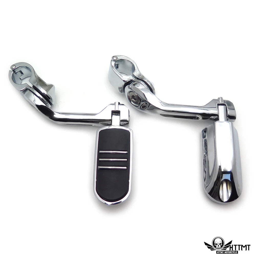 Chrome 5" Long Foot Peg Kit for Honda GoldWing Yamaha Roadstar
