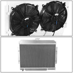 3-Row Racing Radiator + Fan Shroud for Jeep Willys CJ5/CJ6/CJ7 (1972–1986)