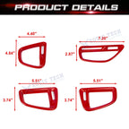 Glossy Red Center Console Air Vent Outlet Trim for Dodge Challenger (2015-up)