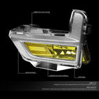 Pair of Amber Lens Front Bumper Fog Lights for Nissan Rogue (2017–2018)