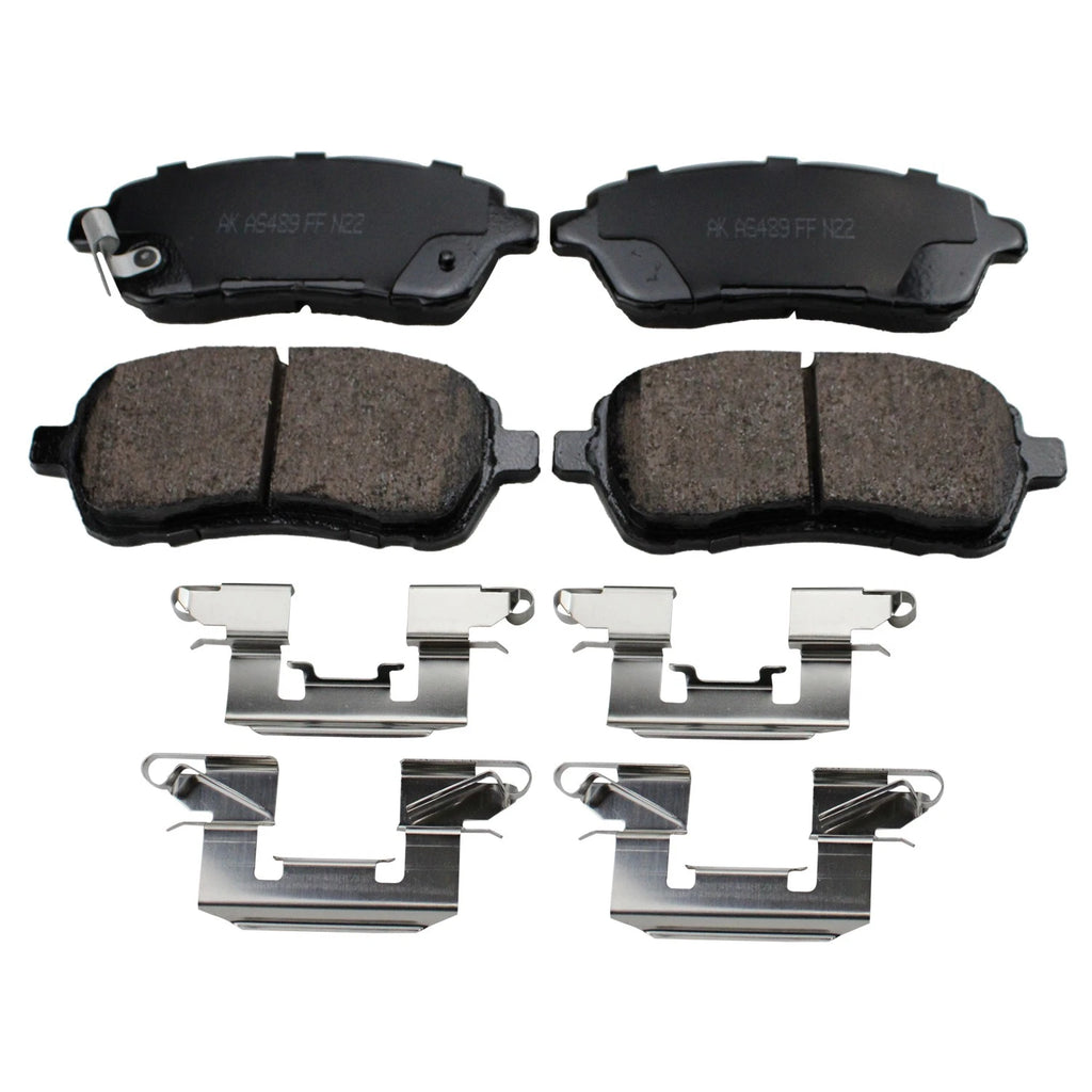 Front Rotors & Akebono ProACT Brake Pads Kit for Ford Fiesta (2011–2019)