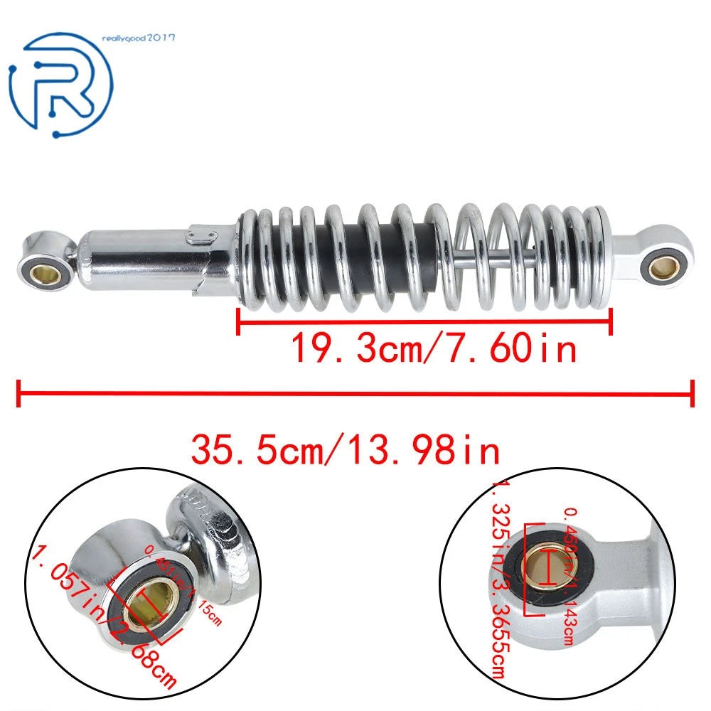 Pair of 320mm Chrome Rear Shocks for Sportster XL883 1200 72 48 (1979–2012)