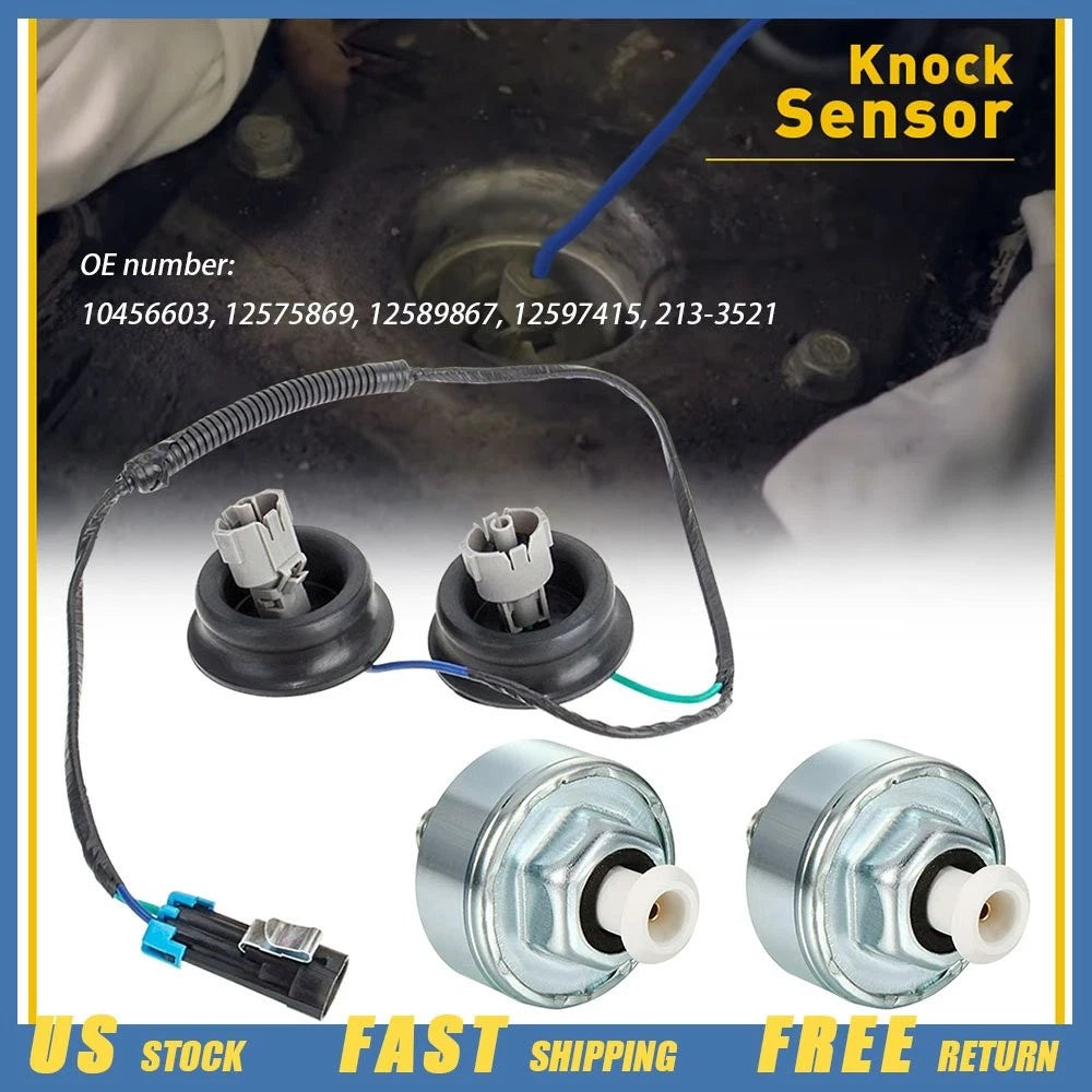 Knock Sensor w/ Harness for Chevy 1500 GMC 2500 Cadillac Hummer H2 (2003–2009)