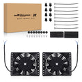 2X 6" Slim Electric Fan Kit for Chevy 265 305 327 350 (Universal) 12V 80W