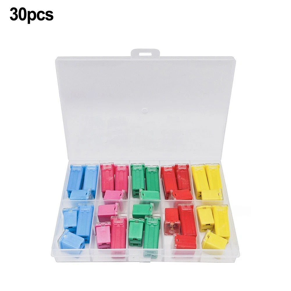 30PC Car Fuse Set 20A 60A Assorted Cartridge Fuses for Vehicle