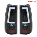 Black LED Tube Tail Lights for Chevy Silverado 1500 2500 3500 (2003–2006)