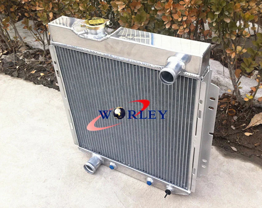 3 Row Aluminum Radiator + Fan for 1965-1966 Ford Mustang, 1964-1965 Mercury Comet