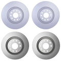 Hella Brake Rotors Kit 340mm Front 310mm Rear for A3 Quattro CC Golf R GTI Q3 S3