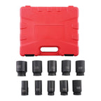 10pcs 6-Point Drive Deep Impact Socket Set Metric 22mm-24mm-27mm-41mm