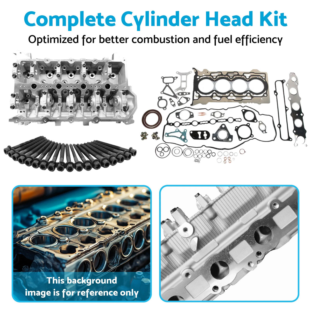 Complete Cylinder Head Kit w/ Gaskets & Bolts for Mitsubishi Triton (2015–2023)