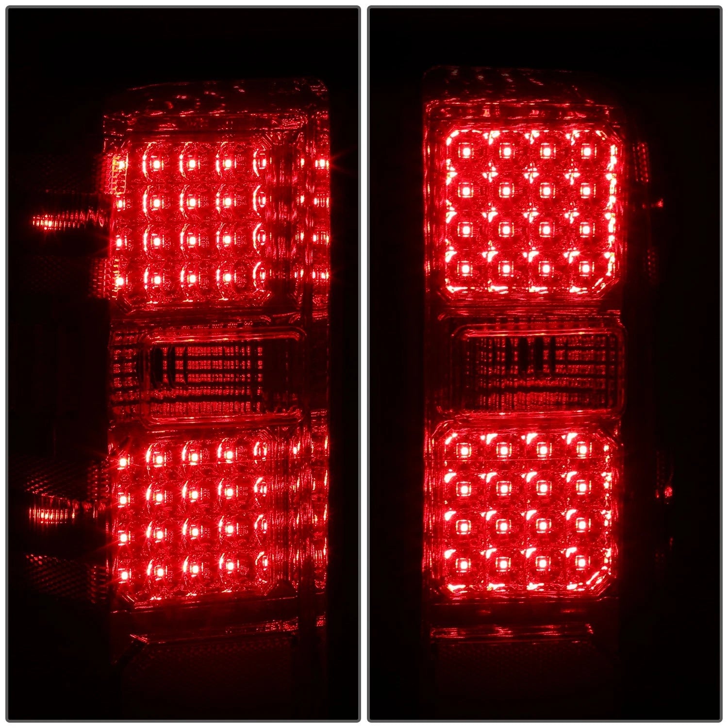 Set of 2 Full LED Tail Brake Light Lamps for Silverado Sierra 1500 2500 (2014–2019)