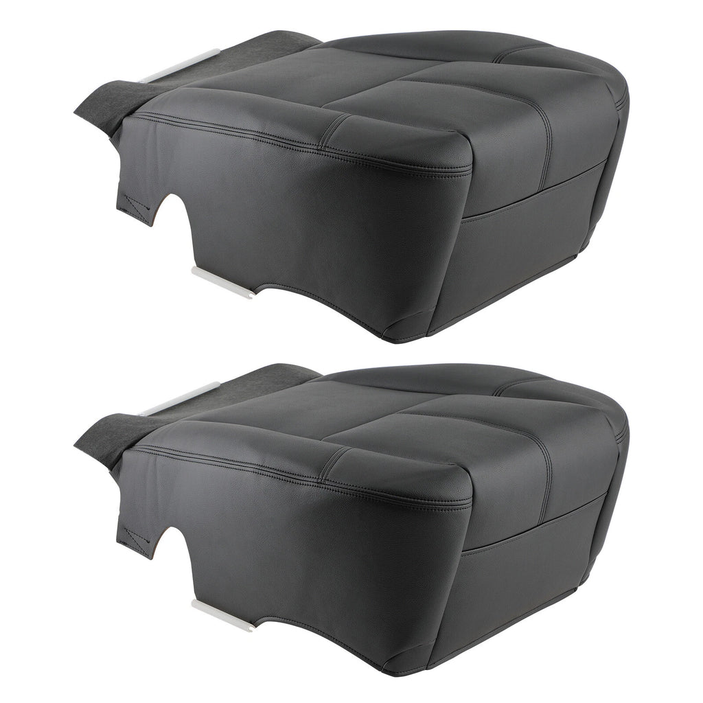 Set of 2 Leather Seat Covers for Chevy Silverado (2007-2014) Black