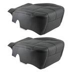 Set of 2 Leather Seat Covers for Chevy Silverado (2007-2014) Black