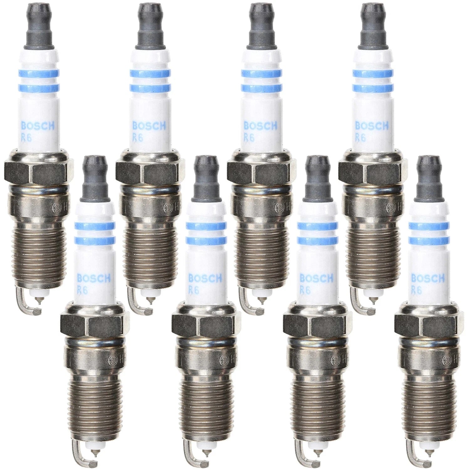 Set of 8 Bosch 9602 Double Iridium Spark Plugs for Buick Cadillac Chevy Pontiac (V8)