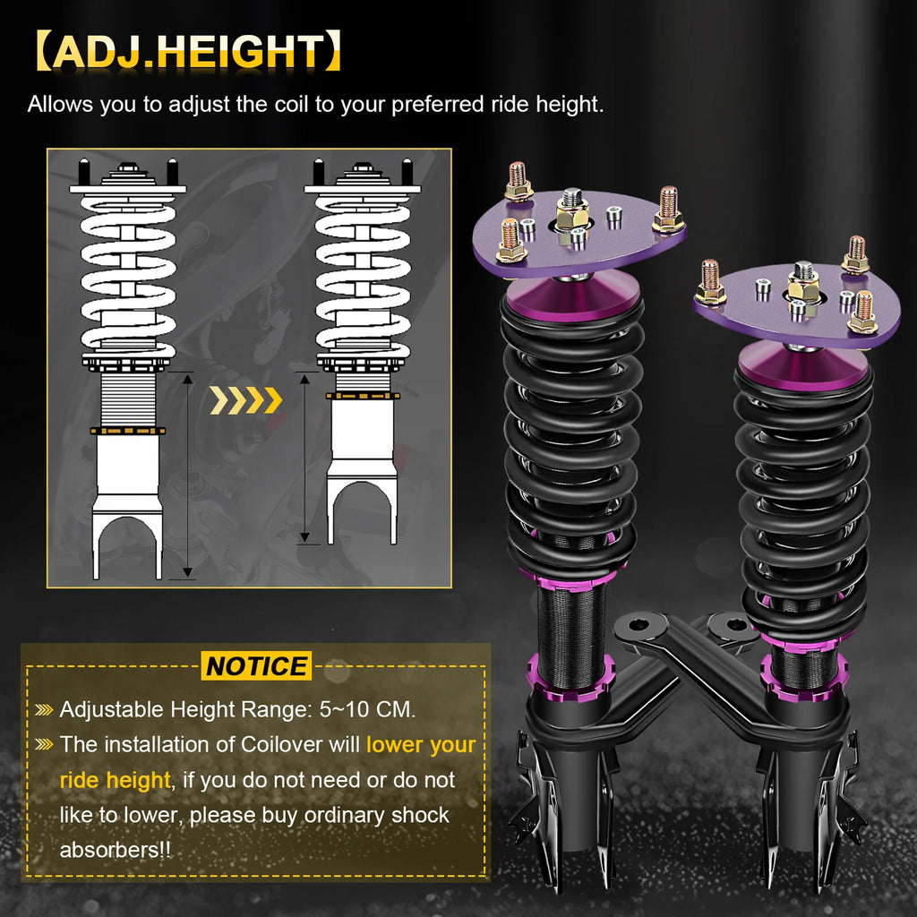 Coilovers for Acura RSX (2002–2006) Adjustable Height Suspension
