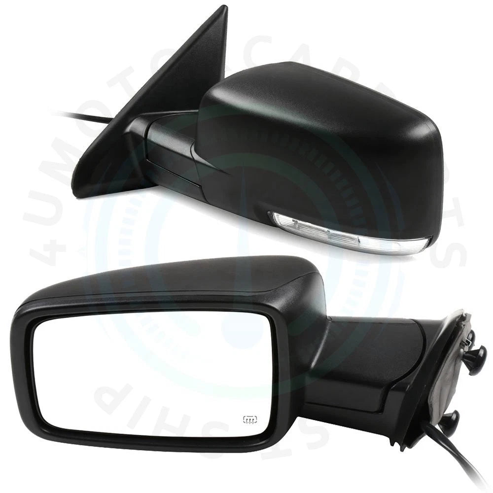 2X Power Heated Side Mirrors with Turn Signal for Dodge Ram 1500 (2009–2019)