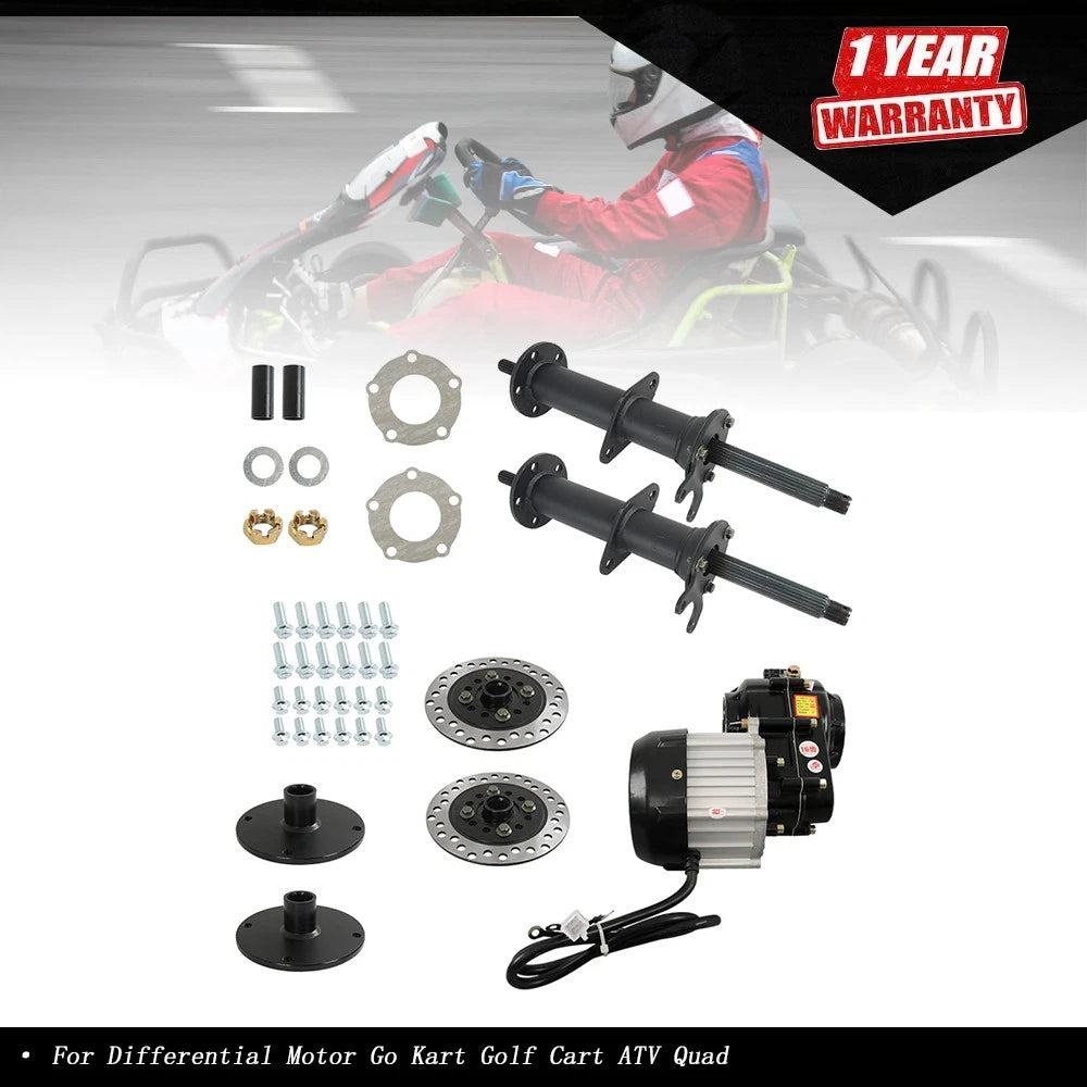 4X Stud Hub Rear Axle Kit for Electric Brushless Differential (1000W)