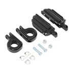 1 1/4" Black Highway Engine Guard Footpeg Mount Clamps for Harley