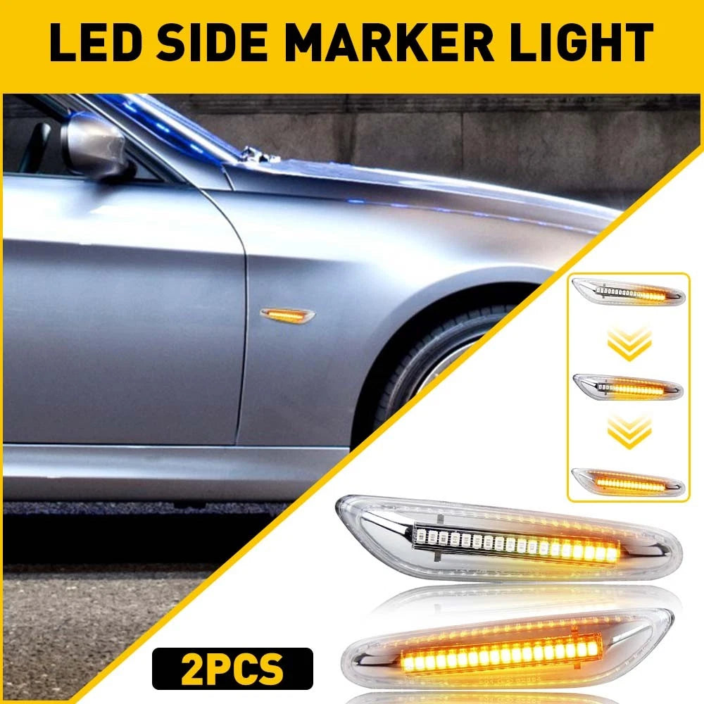 SMD LED Front Fender Side Marker Lights for BMW E90 E82 E92 E46 (2006–2013)