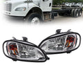 Pair Headlamp Assembly Chrome for Freightliner M2 (2002–2018) / Thomas C2 (2004–2014)